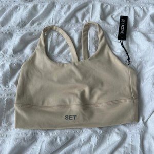 Set active luxform sports bra XS NWT - bone/cream/shell